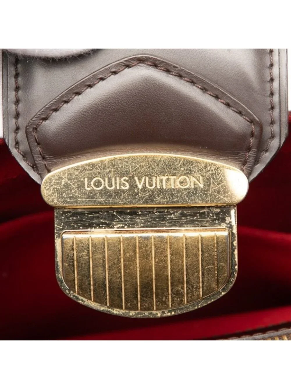 Louis Vuitton Damier Sistina GM Shoulder Bag Brown Leather